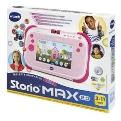 Promo 🤩 Vtech Tablette Storio Max 2.0 5'' Rose 🎉 -Vtech Soldes Magasin 3417761088555 4