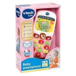 Coupon 🎁 Vtech Baby Smartphone Bilingue Rose 😍 -Vtech Soldes Magasin 3417761381656 4
