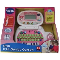 Budget 🎉 Vtech Ordi P'tit Genius Ourson Rose 🎁 -Vtech Soldes Magasin 3417761395554 5