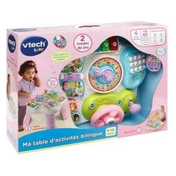Tout neuf ⭐ Vtech Ma Table D'activites Bilingue Rose 🛒 -Vtech Soldes Magasin 3417761815656 4