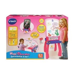 Remise 🤩 Vtech Magi Chevalet Interactif 3 En 1 Rose 🎉