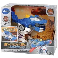 Coupon 🎉 Vtech Switch & Go Dinos - Oxor, Super Therisinosaure (Voiture De Police) ❤️ -Vtech Soldes Magasin 3417761950050 5