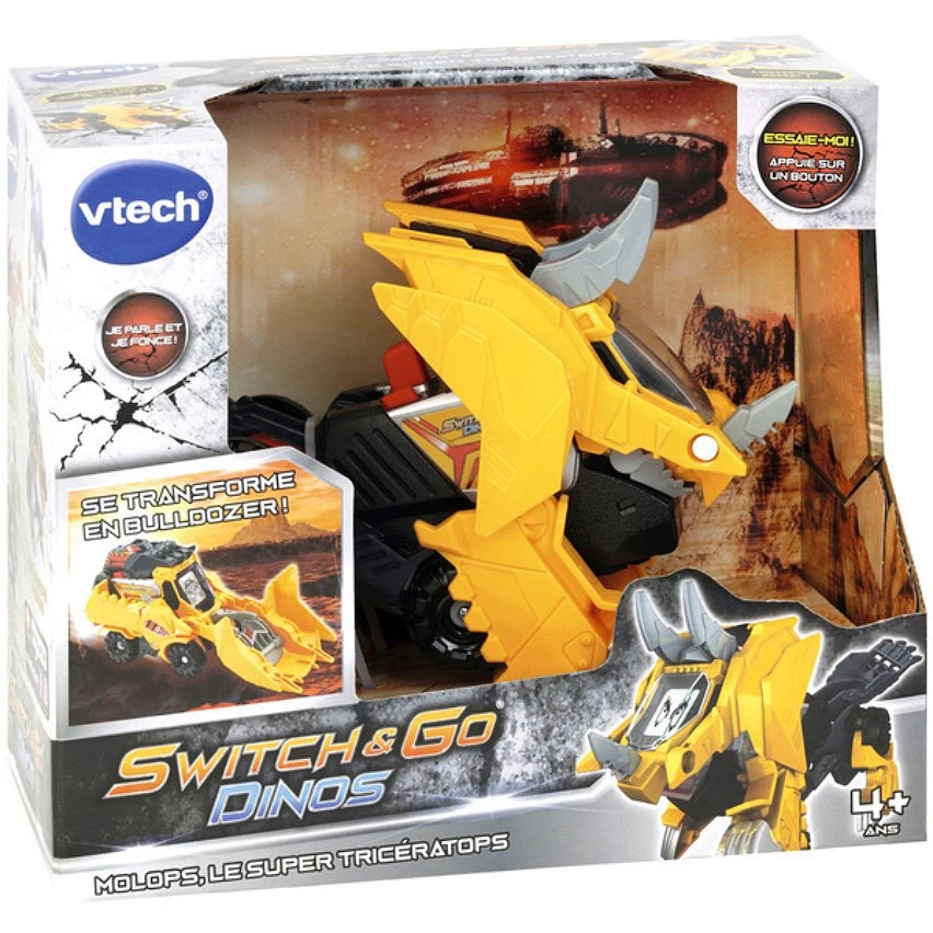 Budget ❤️ Vtech Switch & Go Dinos - Molops Super Triceratops (Pelleteuse) 💯 5 Budget ❤️ Vtech Switch & Go Dinos - Molops Super Triceratops (Pelleteuse) 💯 – Image 3