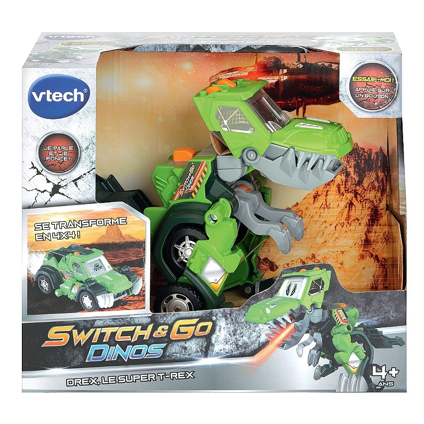 Vente flash ✔️ Vtech Switch & Go Dinos - Drex Super T-Rex (Jeep) 🔥 3 Vente flash ✔️ Vtech Switch & Go Dinos - Drex Super T-Rex (Jeep) 🔥