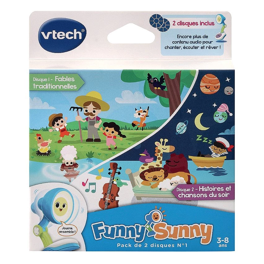 Bon marché 🔥 Vtech Funny Sunny - Pack 2 Disques N°1 🤩 3 Bon marché 🔥 Vtech Funny Sunny - Pack 2 Disques N°1 🤩