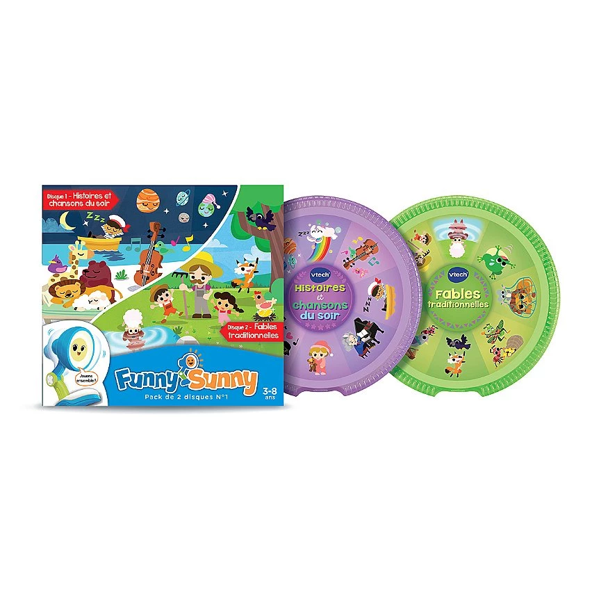 Bon marché 🔥 Vtech Funny Sunny - Pack 2 Disques N°1 🤩 4 Bon marché 🔥 Vtech Funny Sunny - Pack 2 Disques N°1 🤩 – Image 2