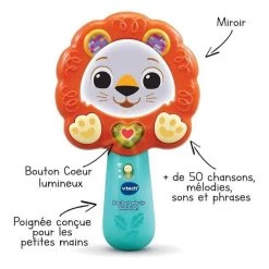 Vente flash 👍 Vtech Hochet Miroir Lumi Lion 🤩 -Vtech Soldes Magasin 3417765518058 4
