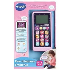 Grosses soldes 🌟 Vtech Mon Telephone Emoti'fun Rose ✨ -Vtech Soldes Magasin 3417766037558 4