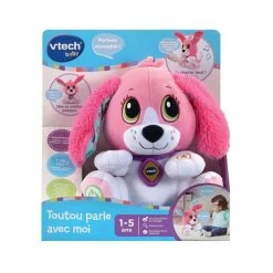 De gros 🛒 Vtech Toutou Parle Avec Moi (Rose) 😍 -Vtech Soldes Magasin 3417766101556 3
