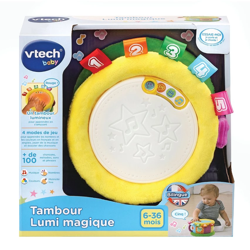 Tout neuf ✔️ Vtech Tambour Lumi Magique 😍 4 Tout neuf ✔️ Vtech Tambour Lumi Magique 😍 – Image 2