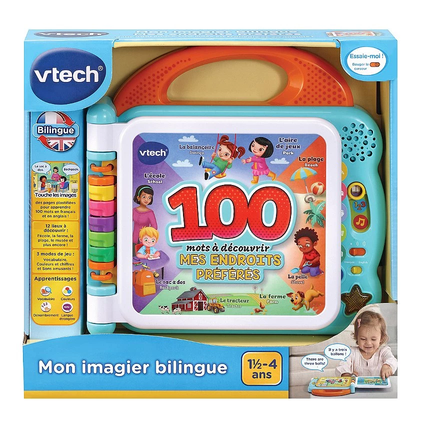 Nouveau 👍 Vtech Mon Imagier Bilingue - Mes Endroits Préférés ✨ 3 Nouveau 👍 Vtech Mon Imagier Bilingue - Mes Endroits Préférés ✨
