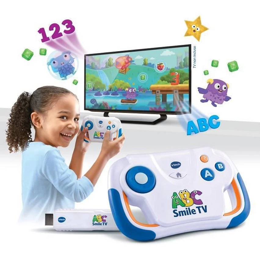 Tout neuf 🛒 Vtech Abc Smile Tv (Ma Première Console Tv Éducative) 🎁 4 Tout neuf 🛒 Vtech Abc Smile Tv (Ma Première Console Tv Éducative) 🎁 – Image 2